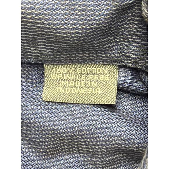 Kenneth Cole Reaction Wrinkle Free Long Sleeve Button Down Blue Mens M Slim Fit - Picture 7 of 8